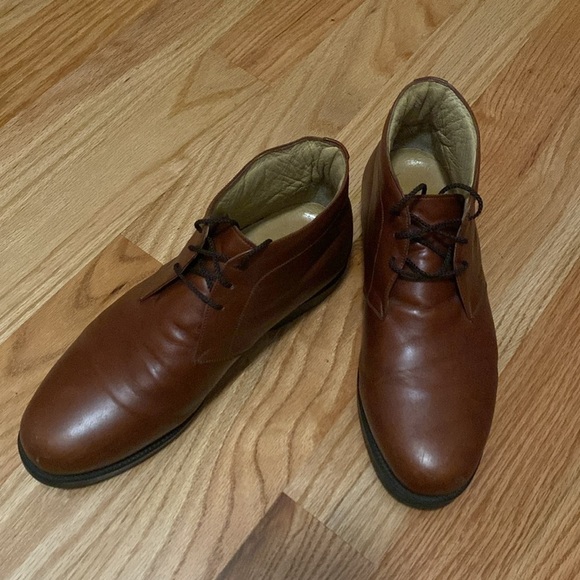 Leon Mexico handcrafted Chukka boots men’s 11 burnished brown Leather soft - Picture 1 of 11